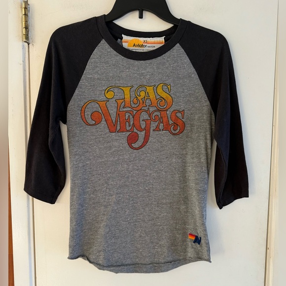 Aviator Nation Tops - Aviator Nation Las Vegas Baseball Tee